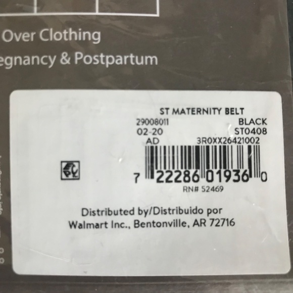 Secret Treasures Black Maternity Belt Adjustable Support Size XL/2X NWT - Picture 7 of 9